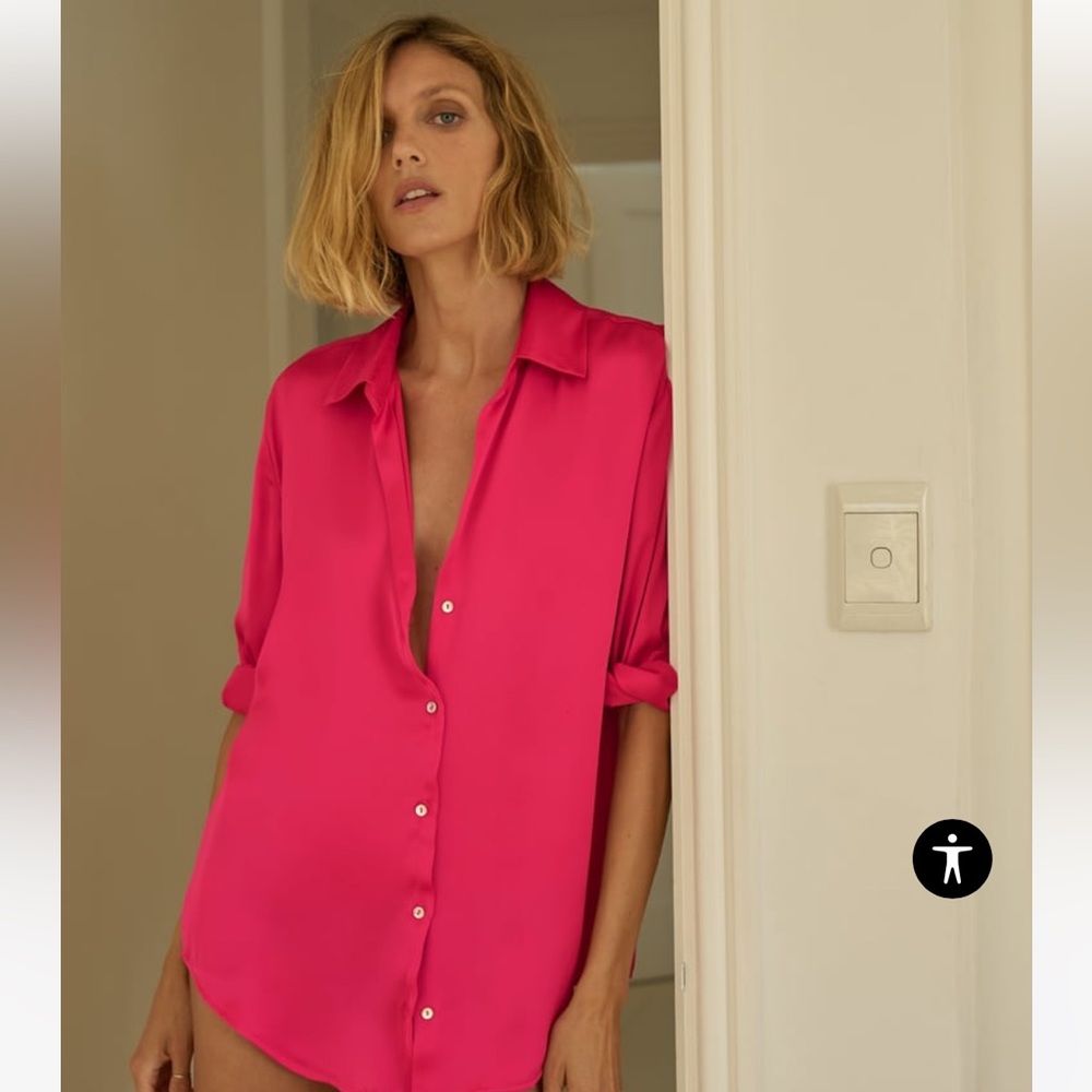 SATIN EFFECT SHIRT